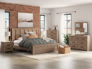 Oliandon Bedroom Sets King Panel Bed Dresser, Mirror, Chest and Nightstand