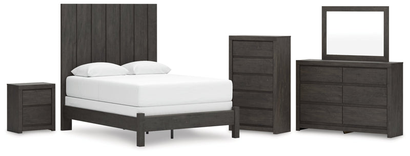 Fraluna Panel Bed, Dresser, Mirror, Chest & Nightstand, Bedroom Set