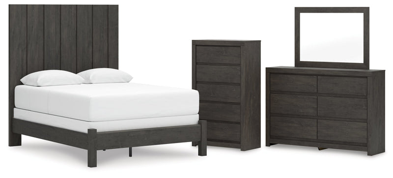 Fraluna Panel Bed, Dresser, Mirror, Chest & Nightstand, Bedroom Set