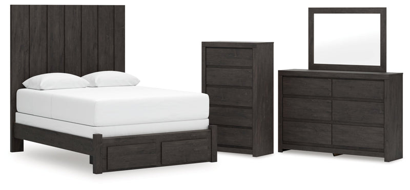 Fraluna Panel Bed, Dresser, Mirror, Chest & Nightstand, Bedroom Set