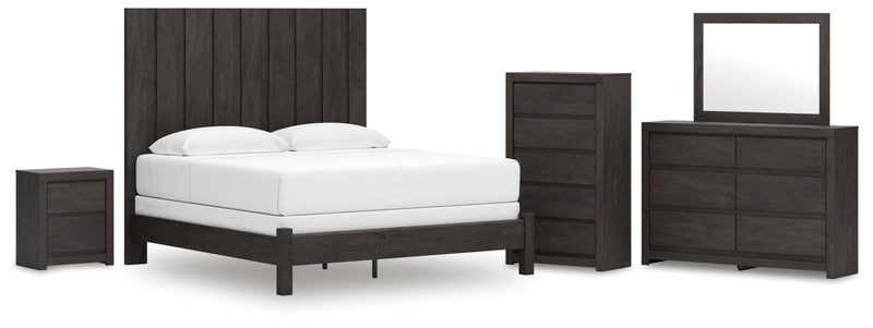 Fraluna Panel Bed, Dresser, Mirror, Chest & Nightstand, Bedroom Set