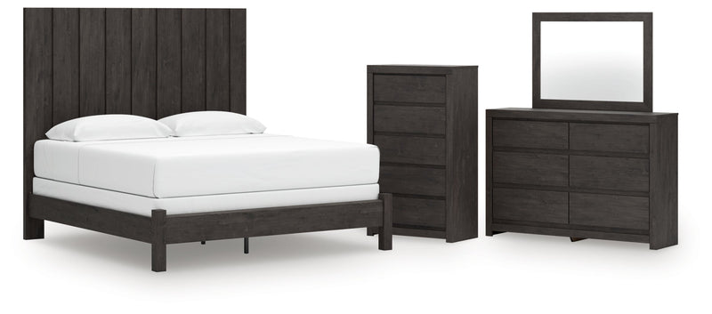 Fraluna Panel Bed, Dresser, Mirror, Chest & Nightstand, Bedroom Set
