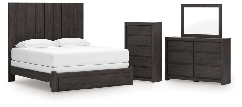 Fraluna Panel Bed, Dresser, Mirror, Chest & Nightstand, Bedroom Set
