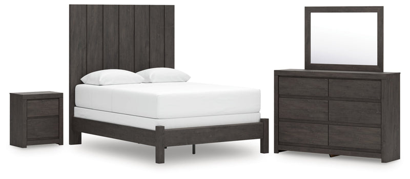 Fraluna Panel Bed, Dresser, Mirror, Chest & Nightstand, Bedroom Set