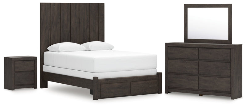 Fraluna Panel Bed, Dresser, Mirror, Chest & Nightstand, Bedroom Set