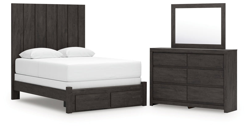 Fraluna Panel Bed, Dresser, Mirror, Chest & Nightstand, Bedroom Set