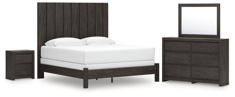 Fraluna Panel Bed, Dresser, Mirror, Chest & Nightstand, Bedroom Set