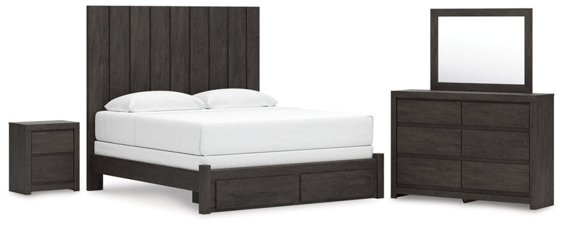 Fraluna Panel Bed, Dresser, Mirror, Chest & Nightstand, Bedroom Set