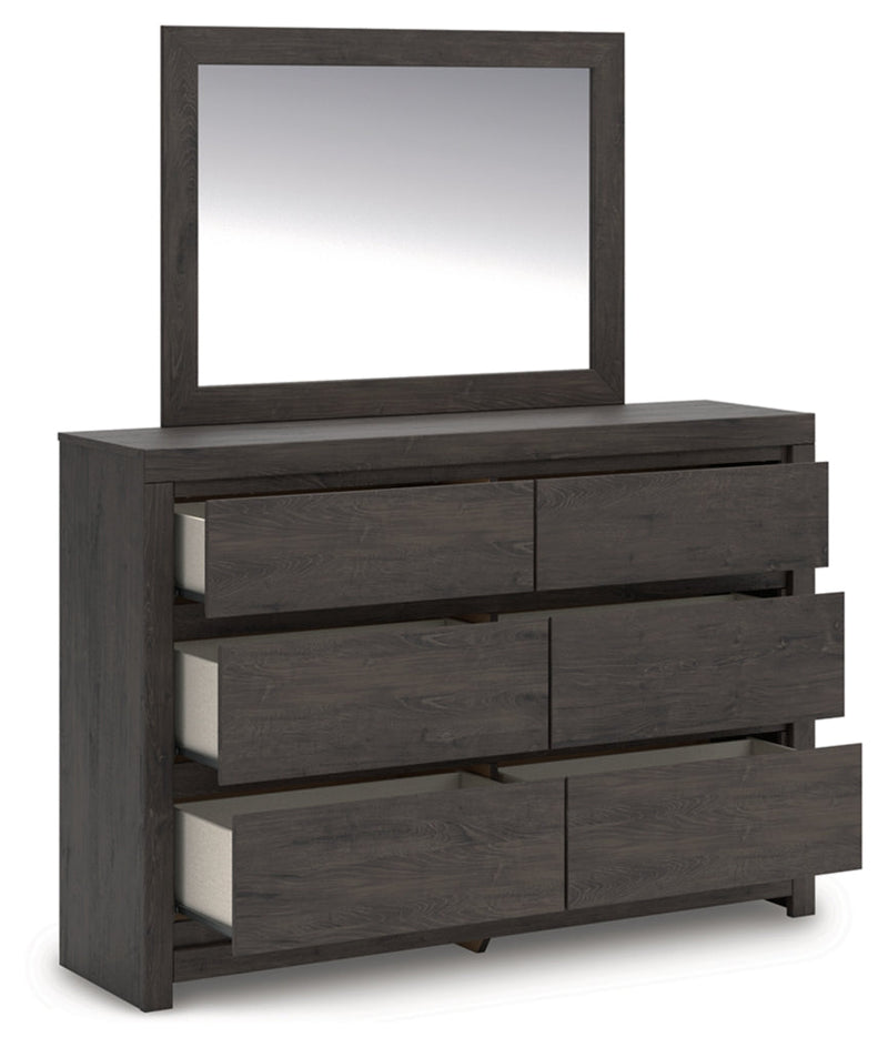 Fraluna Panel Bed, Dresser, Mirror, Chest & Nightstand, Bedroom Set