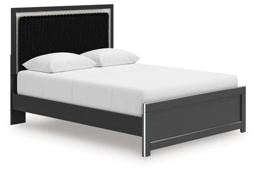 Birmonton Beds Queen Upholstered Platform Bed Black