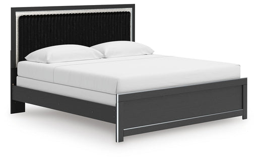 Birmonton Upholstered Panel Bed King Black