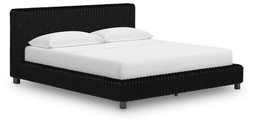 Birmonton Upholstered Bed California King Black