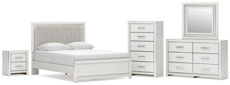 Zuraleus Upholstered Bed, Dresser, Mirror, Chest & Nightstand, Bedroom Set