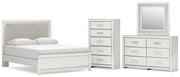 Zuraleus Upholstered Bed, Dresser, Mirror, Chest & Nightstand, Bedroom Set