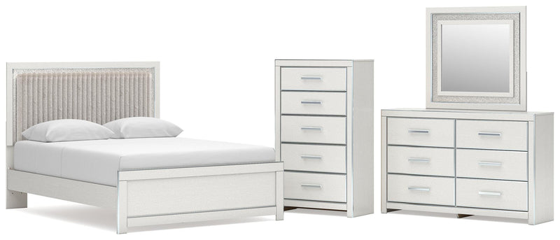 Zuraleus Upholstered Bed, Dresser, Mirror, Chest & Nightstand, Bedroom Set