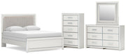 Zuraleus Upholstered Bed, Dresser, Mirror, Chest & Nightstand, Bedroom Set
