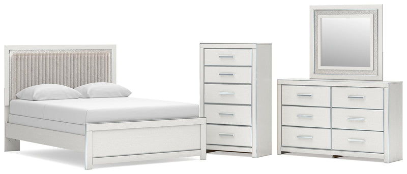 Zuraleus Upholstered Bed, Dresser, Mirror, Chest & Nightstand, Bedroom Set