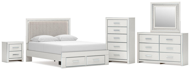 Zuraleus Upholstered Bed, Dresser, Mirror, Chest & Nightstand, Bedroom Set