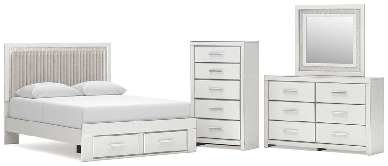 Zuraleus Upholstered Bed, Dresser, Mirror, Chest & Nightstand, Bedroom Set