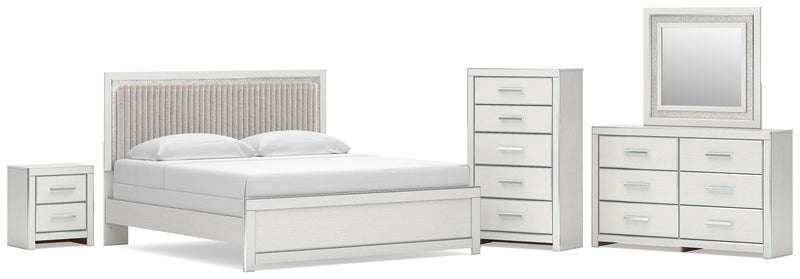 Zuraleus Upholstered Bed, Dresser, Mirror, Chest & Nightstand, Bedroom Set