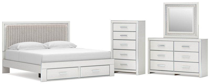 Zuraleus Upholstered Bed, Dresser, Mirror, Chest & Nightstand, Bedroom Set