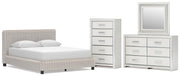 Zuraleus Upholstered Bed, Dresser, Mirror, Chest & Nightstand, Bedroom Set