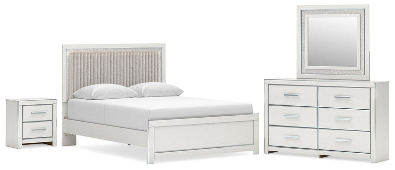 Zuraleus Upholstered Bed, Dresser, Mirror, Chest & Nightstand, Bedroom Set
