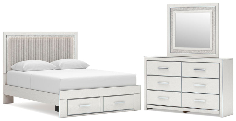 Zuraleus Upholstered Bed, Dresser, Mirror, Chest & Nightstand, Bedroom Set
