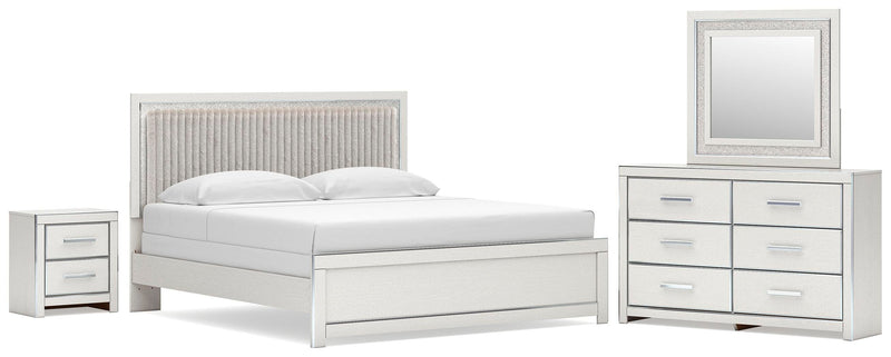 Zuraleus Upholstered Bed, Dresser, Mirror, Chest & Nightstand, Bedroom Set