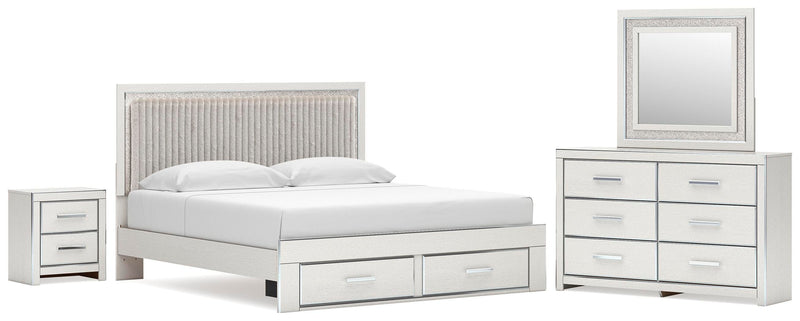 Zuraleus Upholstered Bed, Dresser, Mirror, Chest & Nightstand, Bedroom Set