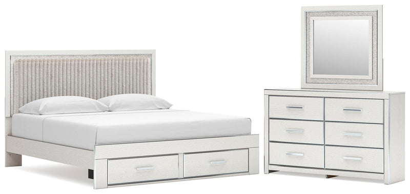Zuraleus Upholstered Bed, Dresser, Mirror, Chest & Nightstand, Bedroom Set