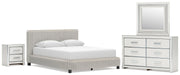Zuraleus Upholstered Bed, Dresser, Mirror, Chest & Nightstand, Bedroom Set