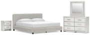Zuraleus Upholstered Bed, Dresser, Mirror, Chest & Nightstand, Bedroom Set