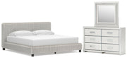 Zuraleus Upholstered Bed, Dresser, Mirror, Chest & Nightstand, Bedroom Set