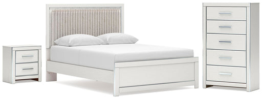 Zuraleus Bedroom Sets Queen Upholstered Panel Platform Bed Dresser, Mirror and Nightstand