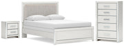 Zuraleus Upholstered Bed, Dresser, Mirror, Chest & Nightstand, Bedroom Set