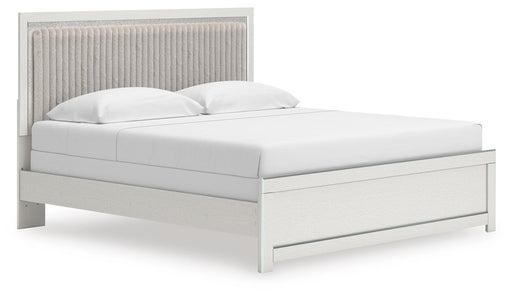Birmonton Upholstered Panel Bed King White