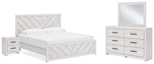 Cayboni Bedroom Sets King Mirrored Dresser and Nightstand