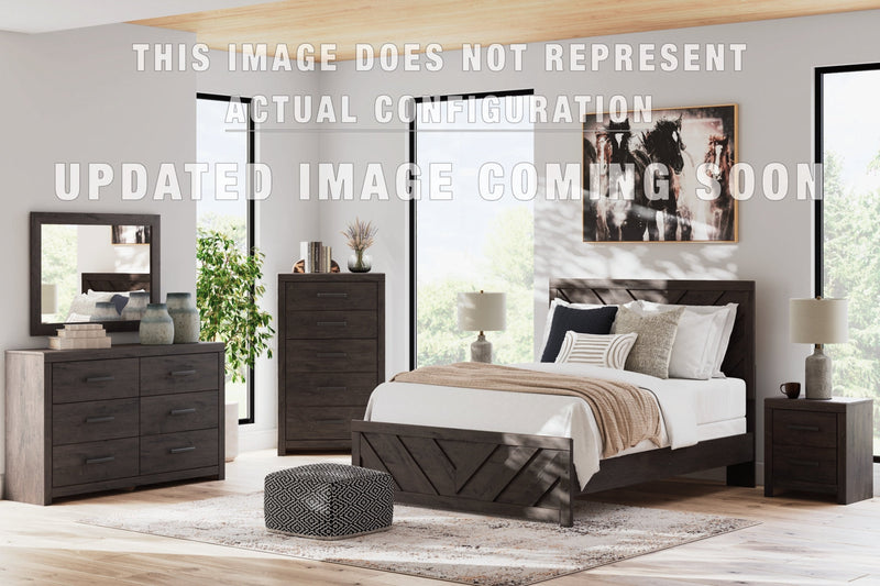 Prendonea Panel Bed, Dresser, Mirror, Chest & Nightstand, Bedroom Set