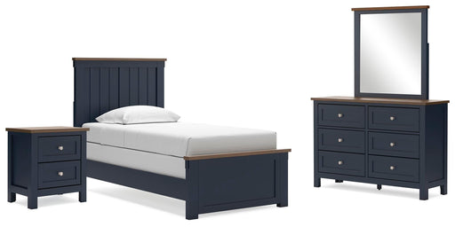 Landocken Bedroom Sets Twin Panel Bed Dresser, Mirror and Nightstand
