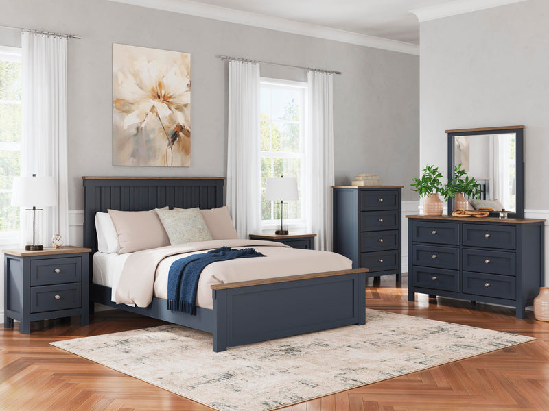 Landocken Bedroom Sets Queen Panel Bed Dresser, Mirror, Chest and Nightstand