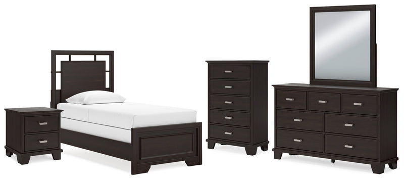 Covetown Panel Bed, Dresser, Mirror, Chest & Nightstand, Bedroom Set