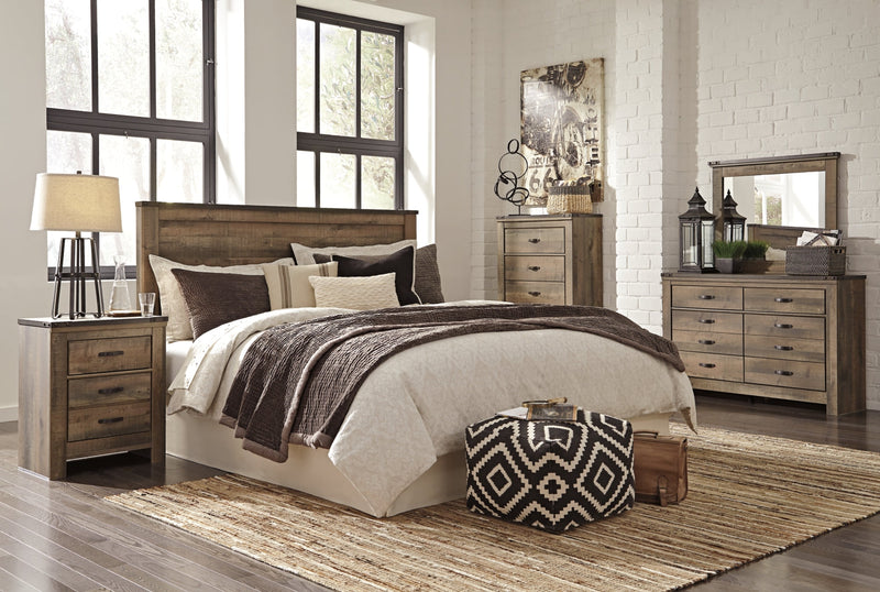 Trinell Panel Bed, Dresser, Mirror & Chest, Bedroom Set