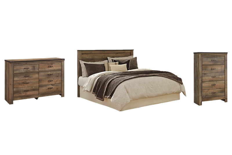Trinell Panel Bed, Dresser, Mirror & Chest, Bedroom Set