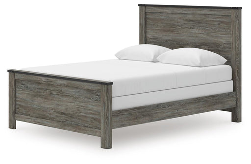 Frandern Beds Queen Panel Bed Black Gray