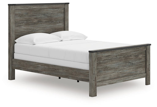 Frandern Panel Bed Full Panel Bed Black Gray