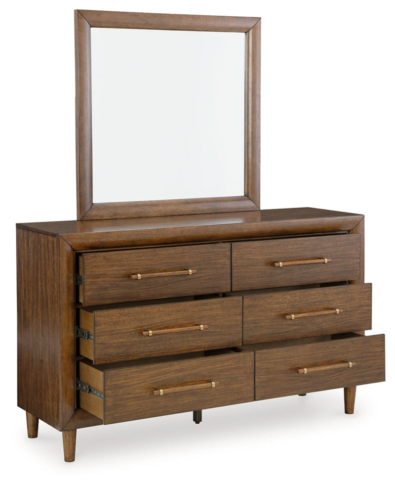 Lyncott Upholstered Bed, Dresser, Mirror, Chest & Nightstand, Bedroom Set