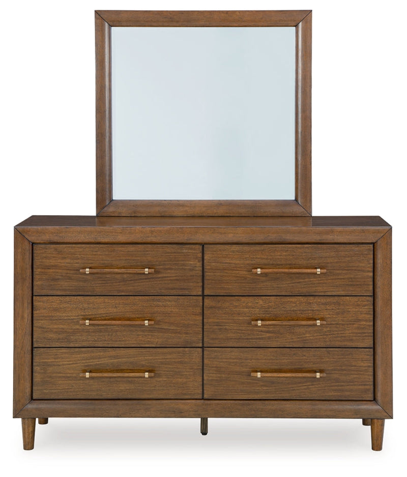 Lyncott Upholstered Bed, Dresser, Mirror, Chest & Nightstand, Bedroom Set