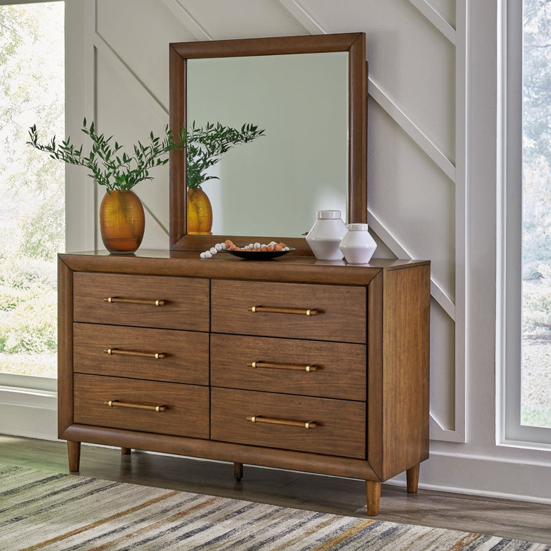 Lyncott Upholstered Bed, Dresser, Mirror, Chest & Nightstand, Bedroom Set