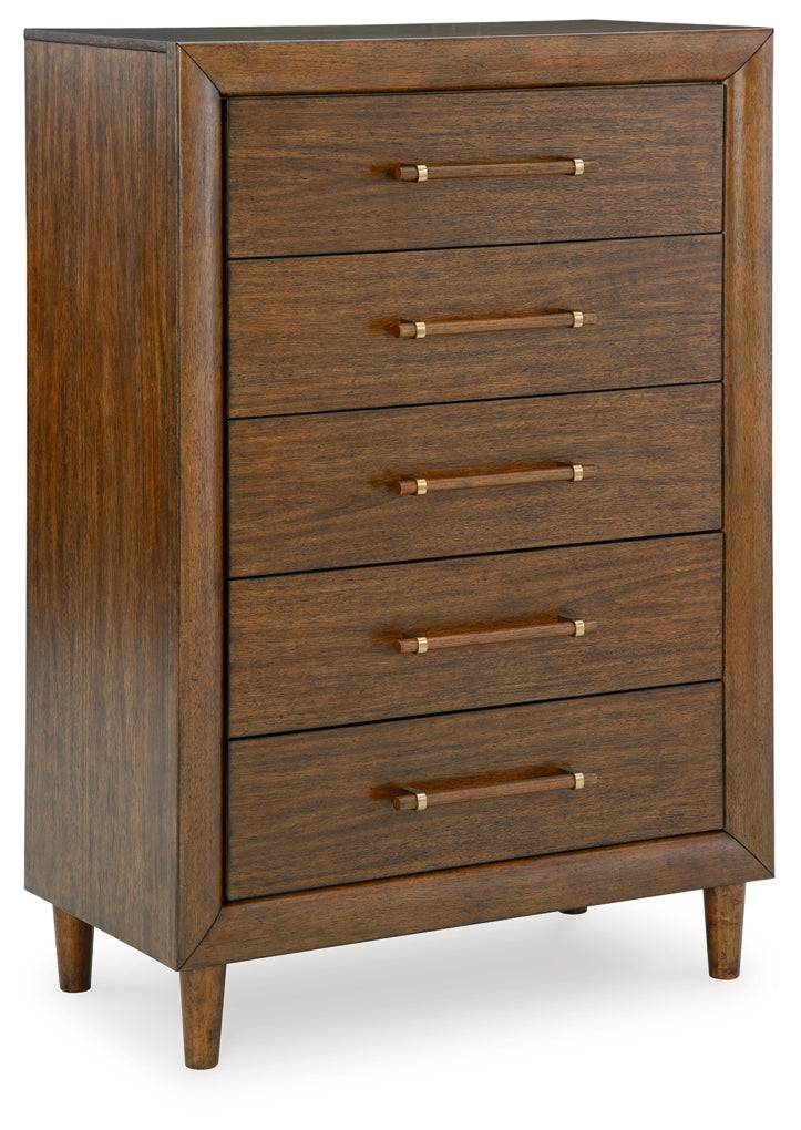 Lyncott Upholstered Bed, Dresser, Mirror, Chest & Nightstand, Bedroom Set